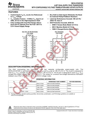 SN74LVCH8T245DGVR datasheet  